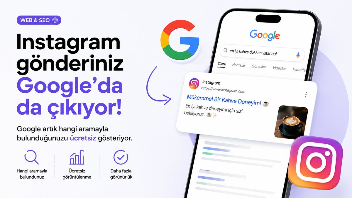 Instagram gönderisinin Google arama sonuçlarında görünmesi